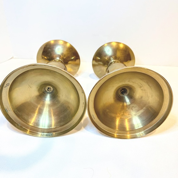 Brass Tall Vintage Candle Holders - Picture 10 of 14